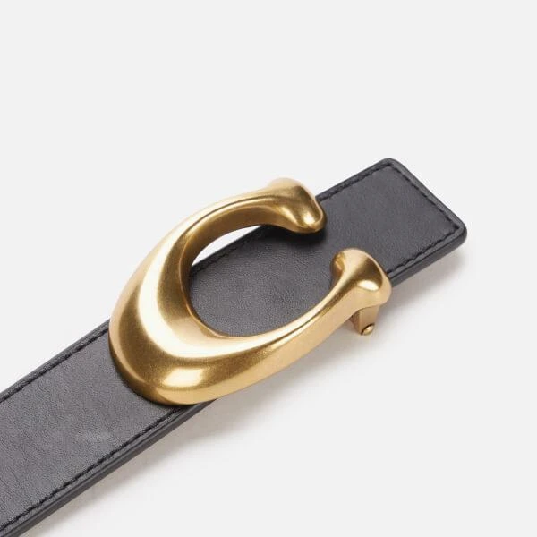 Coach Women's 32mm Sculpted C Reversible Belt - Black 1941 Saddle 商品