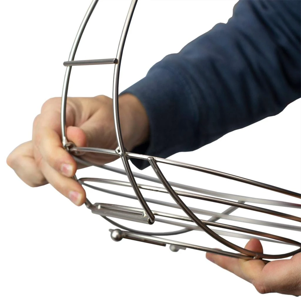 商品Home Basics|Home Basics Simplicity Open Steel Wire Fruit Bowl with Detachable Banana Hanger,价格¥170,第4张图片详细描述