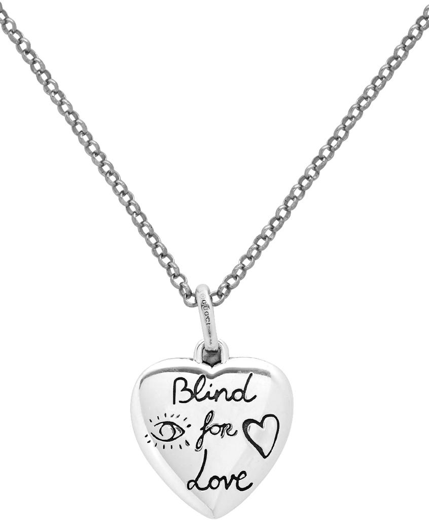 Silver 'Blind For Love' Necklace商品第2张图片规格展示