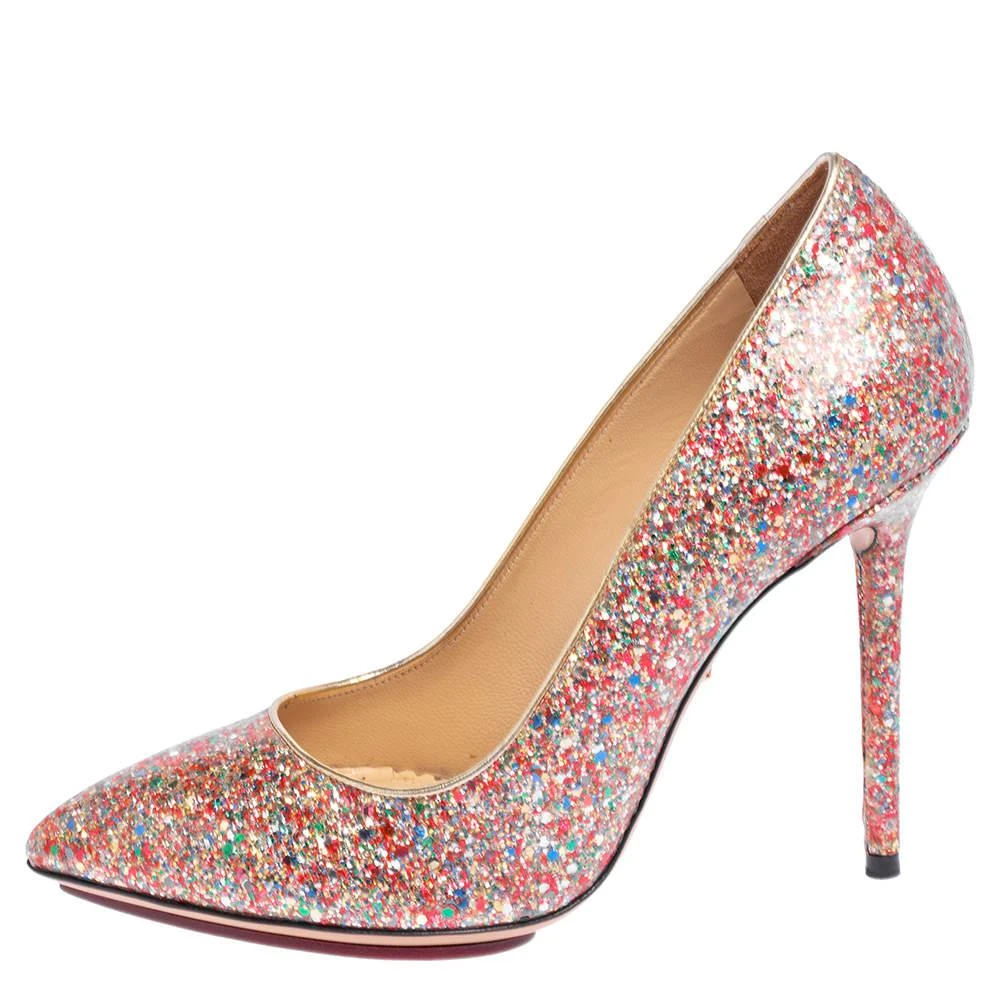 商品[二手商品] Charlotte Olympia|Charlotte Olympia Multicolor Glitter Monroe Pumps Size 37,价格¥913,第2张图片详细描述