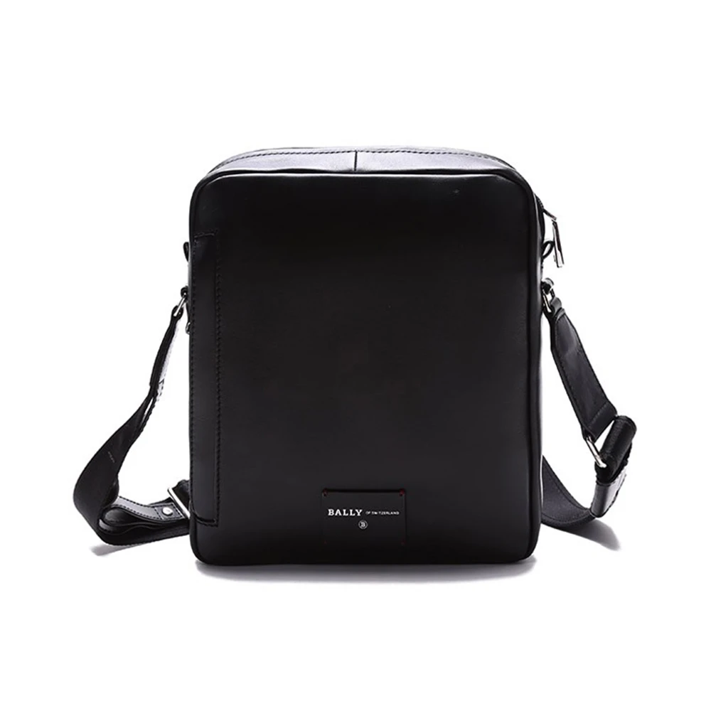 BALLY 男士黑色牛皮单肩斜挎包邮差包黑色红白条纹 6240274 商品