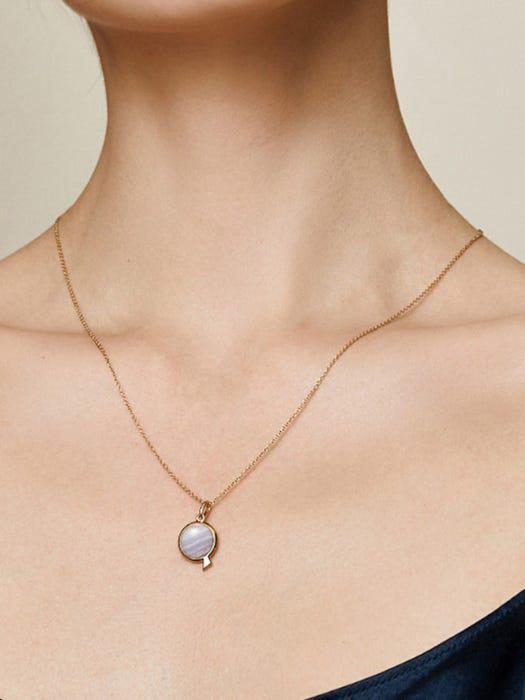 商品hyeres-lor|Penny Odr M Silver Necklace Blue HL1N16140Y9500,价格¥1638,第5张图片详细描述