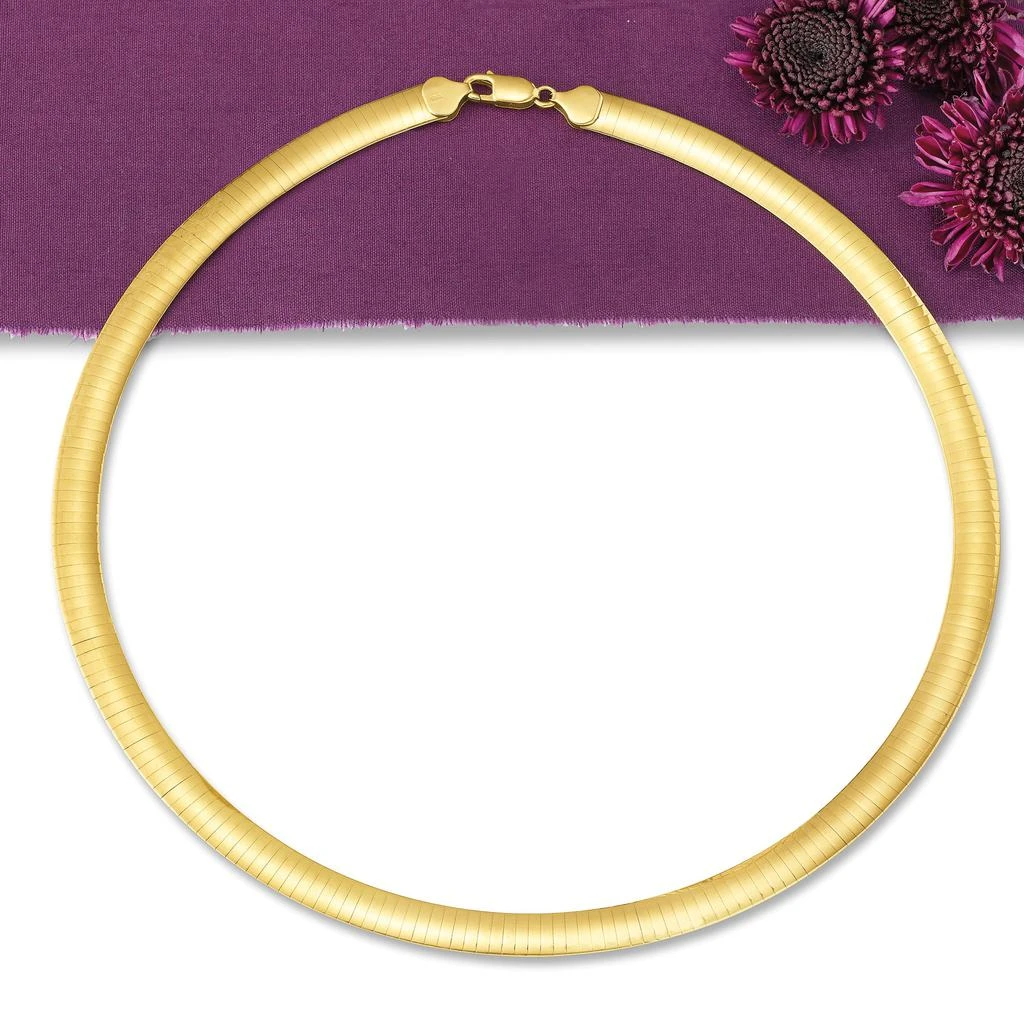 商品Ross-Simons|Ross-Simons Italian 8mm 18kt Gold Over Sterling Omega Necklace,价格¥2229,第2张图片详细描述