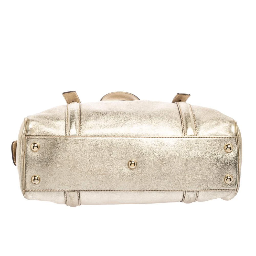 Gucci Metallic Gold Leather Britt Boston Bag 商品