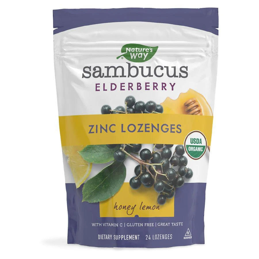 商品Nature's Way|Sambucus Elderberry Zinc Lozenges,价格¥63,第1张图片