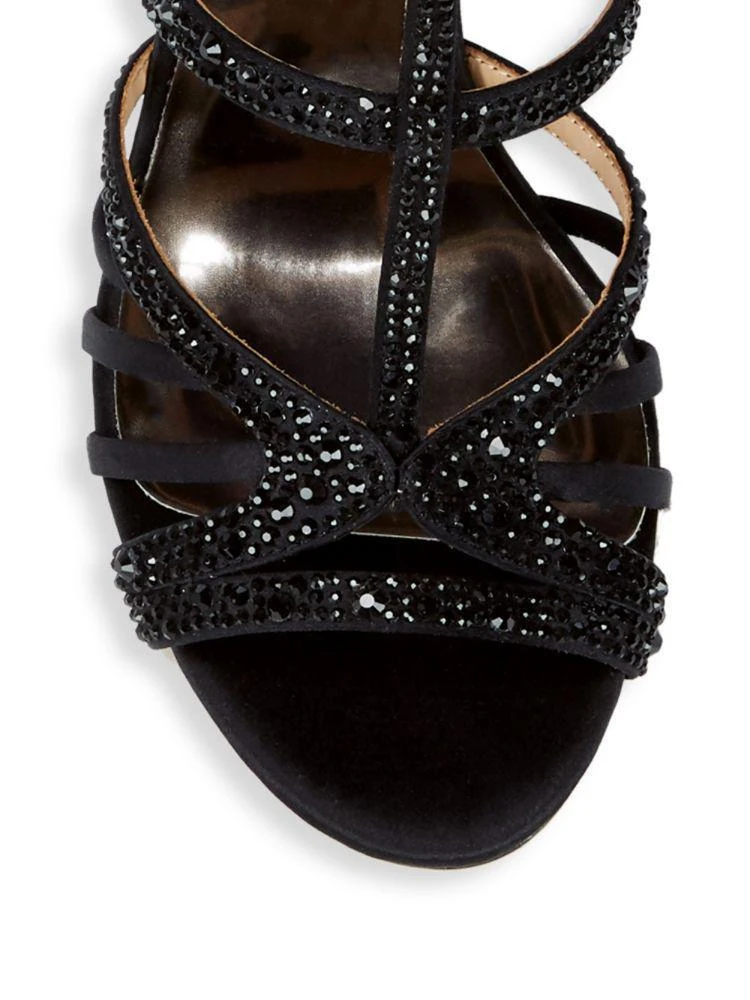 商品Badgley Mischka|Hewitt Embellished T-Strap Sandals,价格¥552,第3张图片详细描述