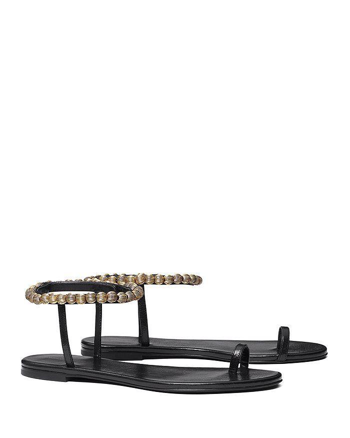 商品Tory Burch|Women's Capri Beaded Ankle Strap Sandals,价格¥1307,第3张图片详细描述