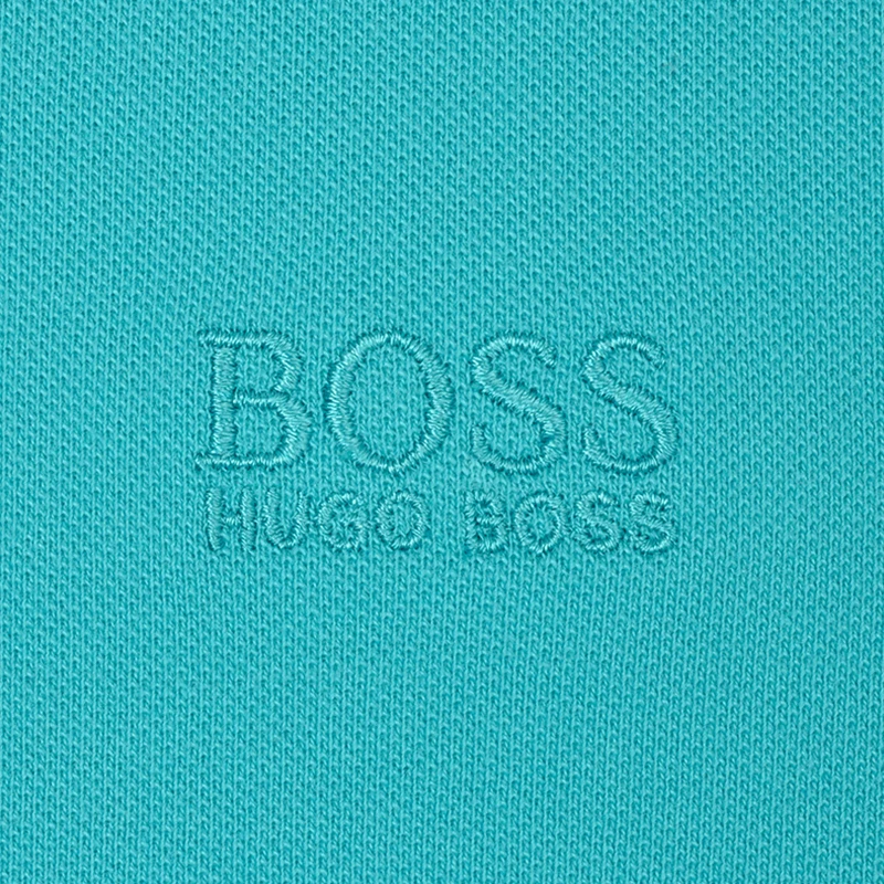 Hugo Boss 雨果博斯 新款男士商务休闲纯棉湖水蓝色短袖POLO衫 PADDOS1-8581-488 商品