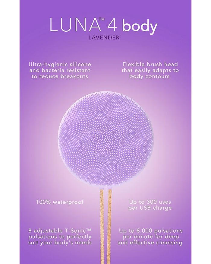 商品Foreo|LUNA™ 4 Body T-Sonic™ Massaging Body Brush,价格¥1100,第5张图片详细描述