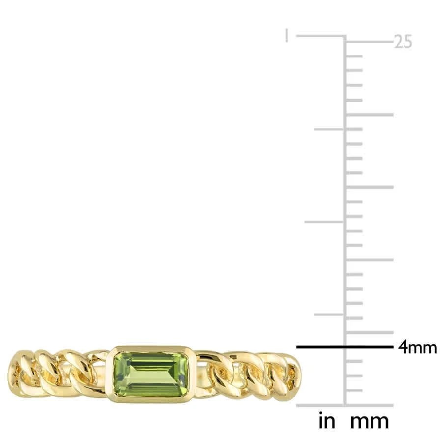 商品Amour|10k Yellow Gold 1/3 CT TGW Octagon Peridot Link Ring,价格¥1370,第3张图片详细描述