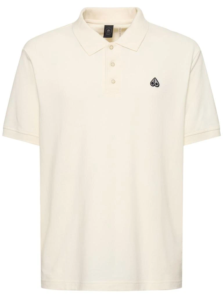 商品Moose Knuckles|Piqué Cotton Polo Shirt,价格¥543,第1张图片