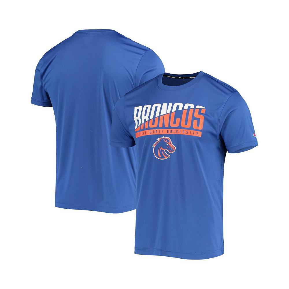 Men's Royal Boise State Broncos Wordmark Slash T-shirt商品第1张图片规格展示