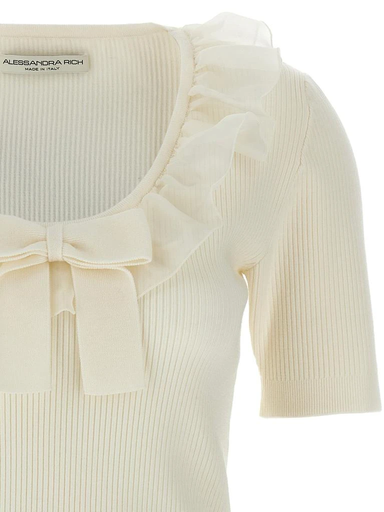 商品Alessandra Rich|Alessandra Rich Bow Ruffled T-Shirt,价格¥4708,第3张图片详细描述