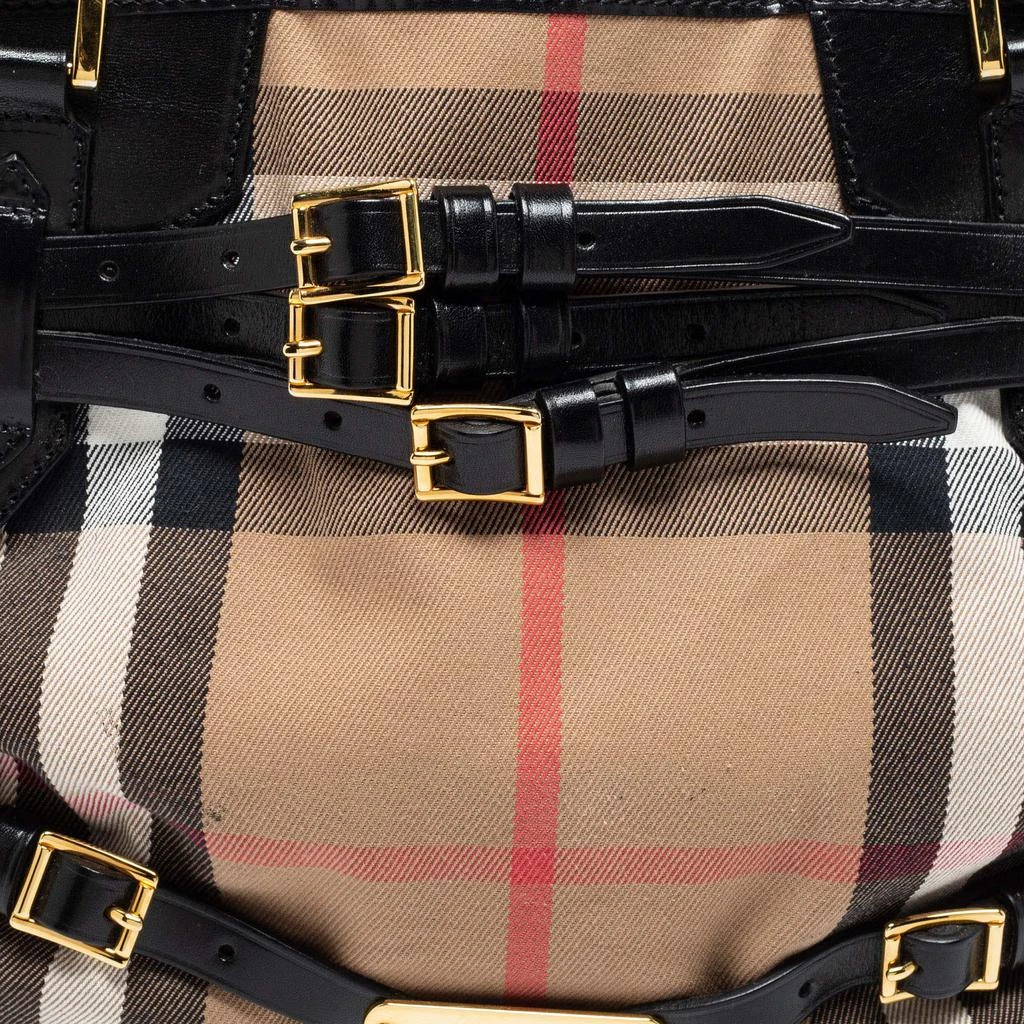 商品[二手商品] Burberry|Burberry Beige/Black House Check Canvas And Leather Medium Bridle Lynher Tote,价格¥4323,第5张图片详细描述