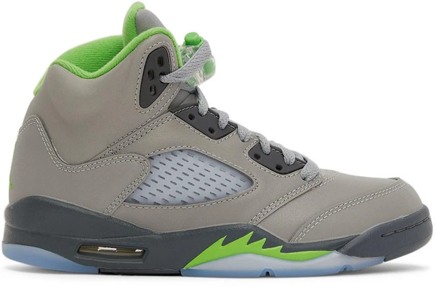 商品Jordan|Kids Gray Air Jordan 5 Retro Big Kids Sneakers,价格¥851,第1张图片