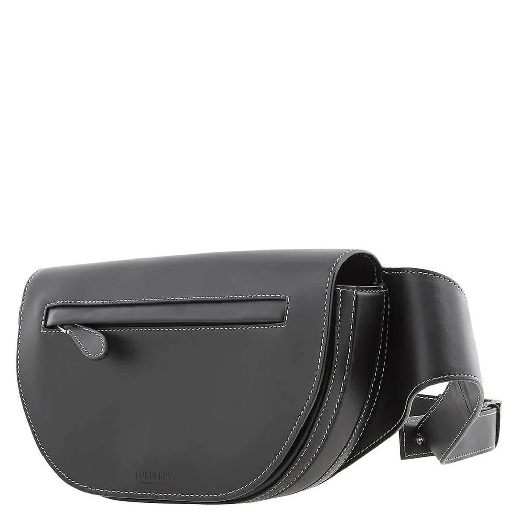 商品Burberry|Men's Black Small Topstitched Leather Olympia Bum Bag,价格¥3052,第3张图片详细描述
