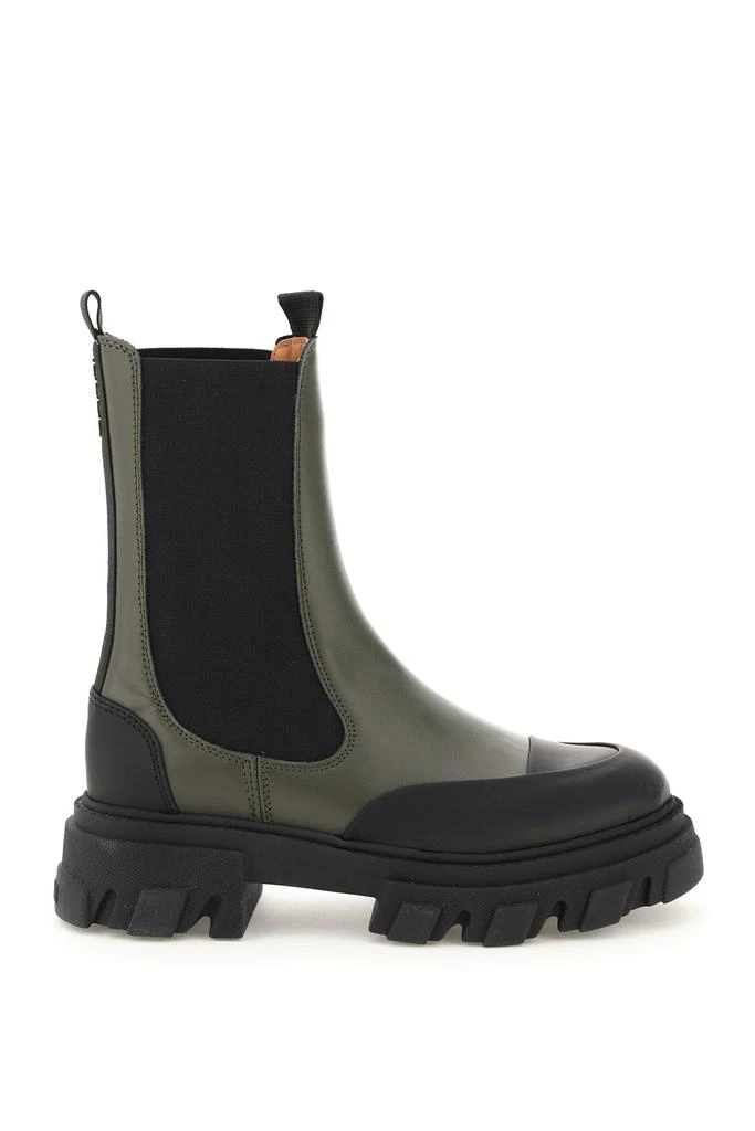 商品Ganni|Leather Mid Chelsea Boots,价格¥2275,第1张图片