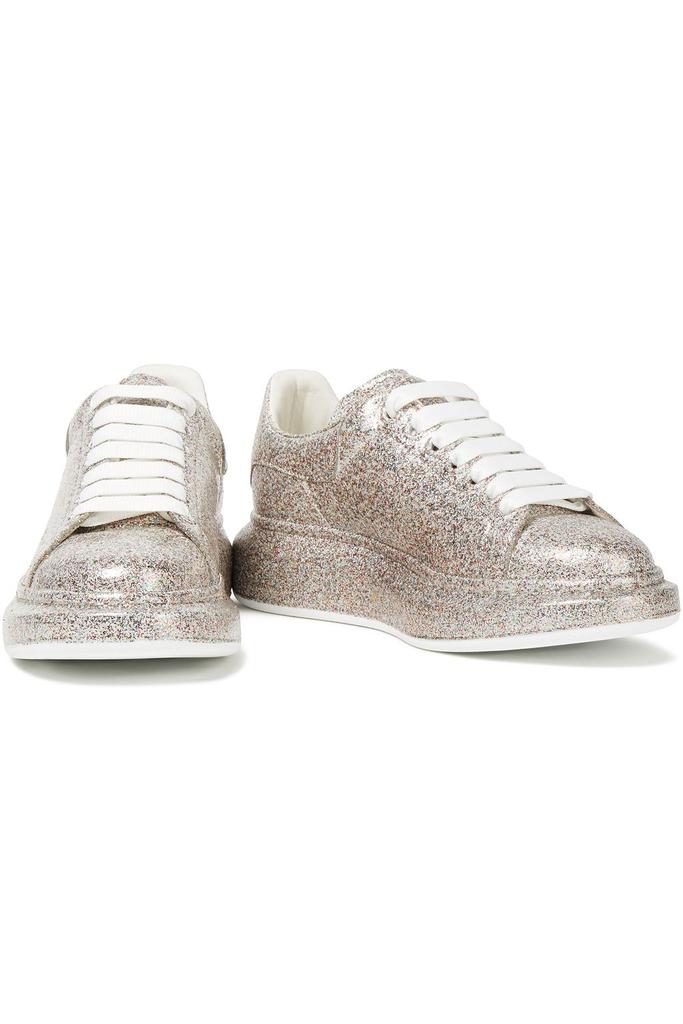 Glittered leather exaggerated-sole sneakers商品第2张图片规格展示