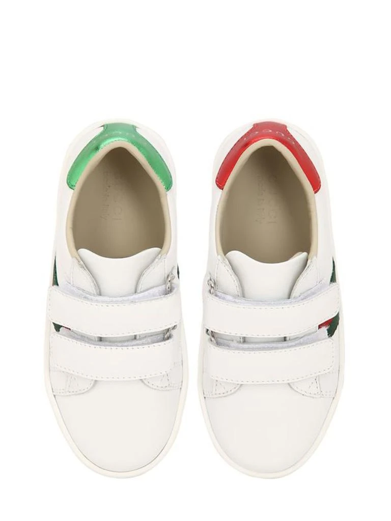 商品Gucci|Ace Leather Strap Sneaker W/ Web,价格¥3365,第4张图片详细描述