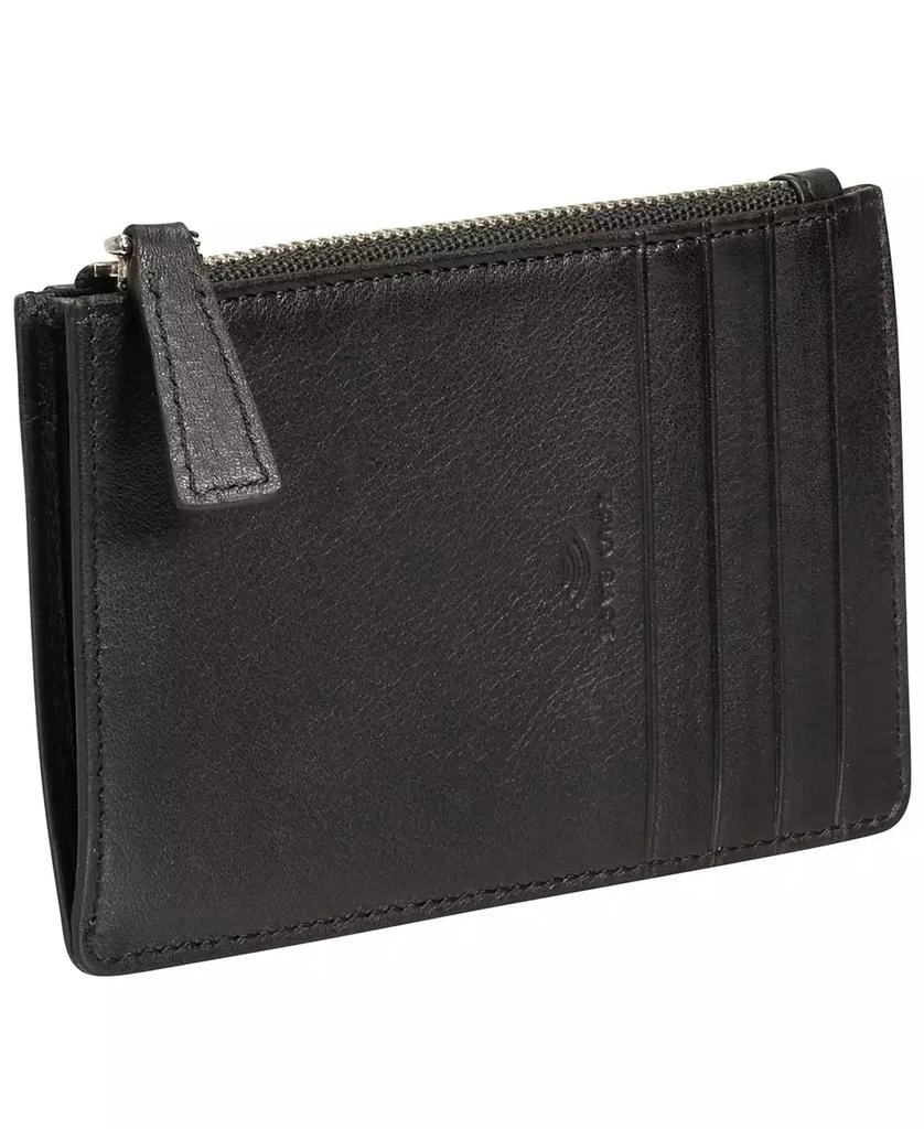 商品Mancini Leather Goods|Women's Basket Weave Collection RFID Secure Card Case and Coin Pocket,价格¥408,第3张图片详细描述