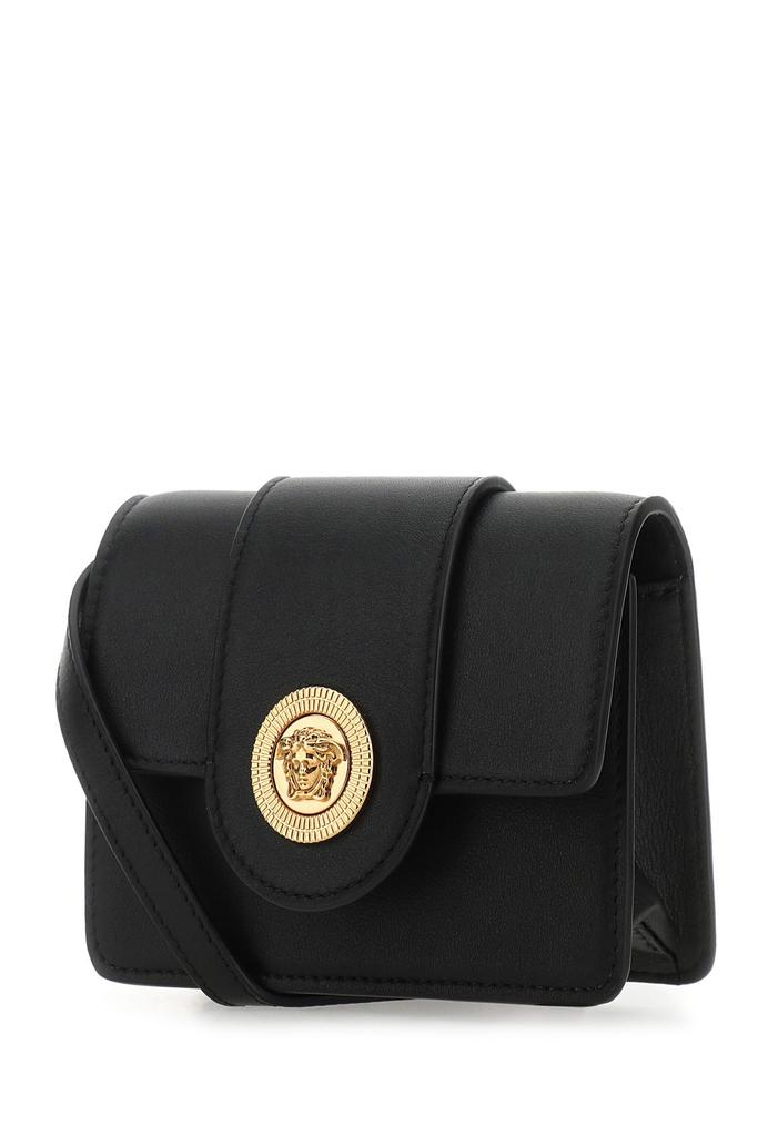 Black leather mini Medusa Biggie crossbody bag商品第1张图片规格展示