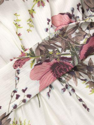 Floral Satin Maxi Shirt Dress商品第4张图片规格展示