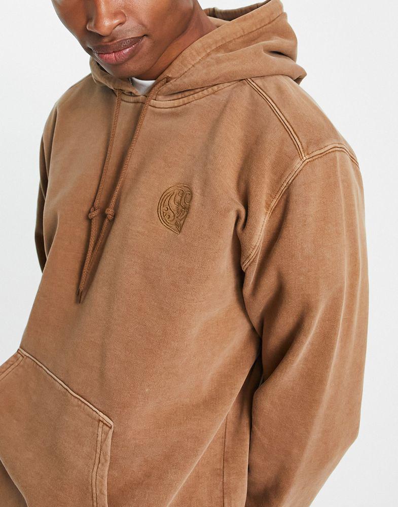 Carhartt WIP verse paisley patch hoodie in tan商品第2张图片规格展示