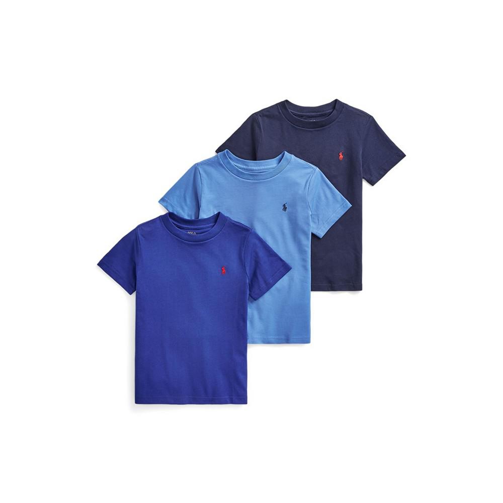 Little Boys 3 Piece Cotton Jersey Crewneck T-shirt Set商品第1张图片规格展示