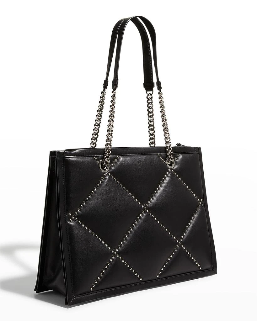 商品Salvatore Ferragamo|Viva Studded Quilt Leather Tote Bag,价格¥12989,第3张图片详细描述