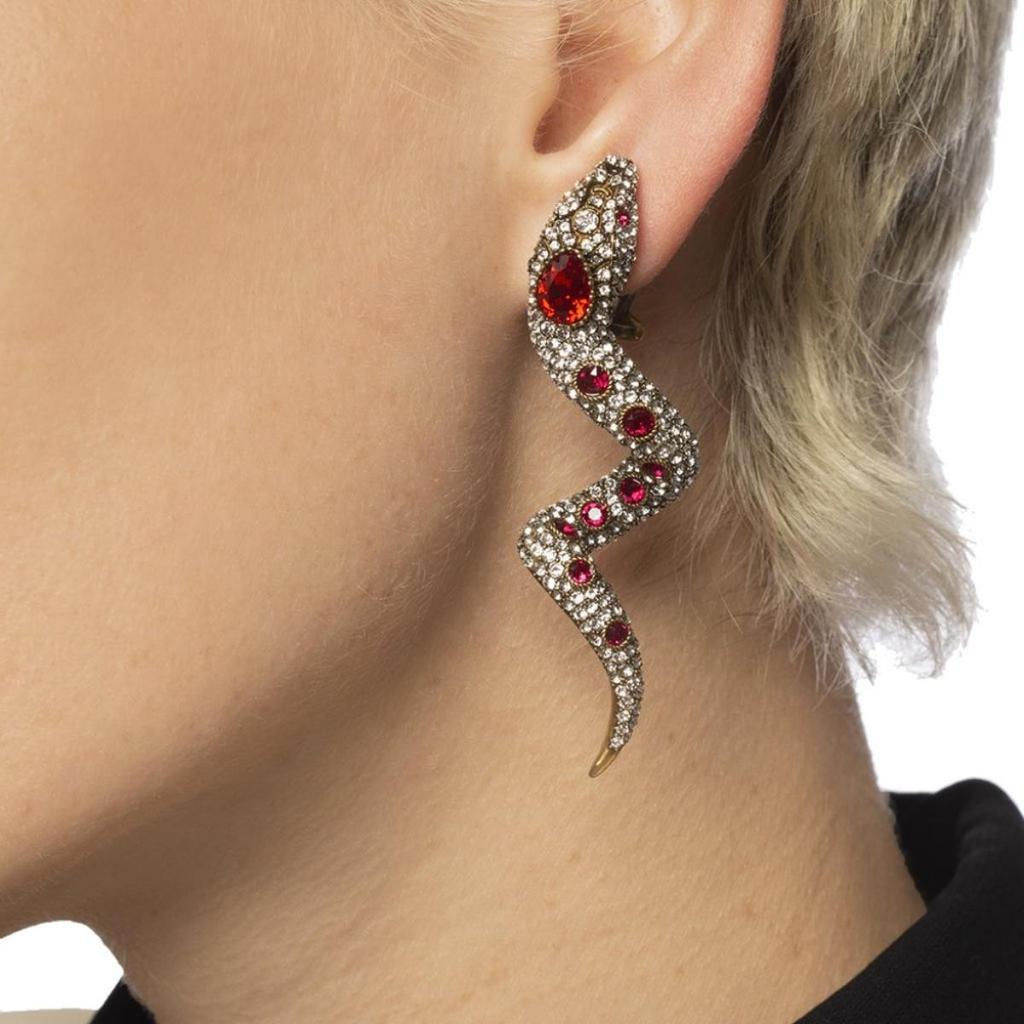 商品Gucci|Crystal Clip On Earrings,价格¥7735,第4张图片详细描述