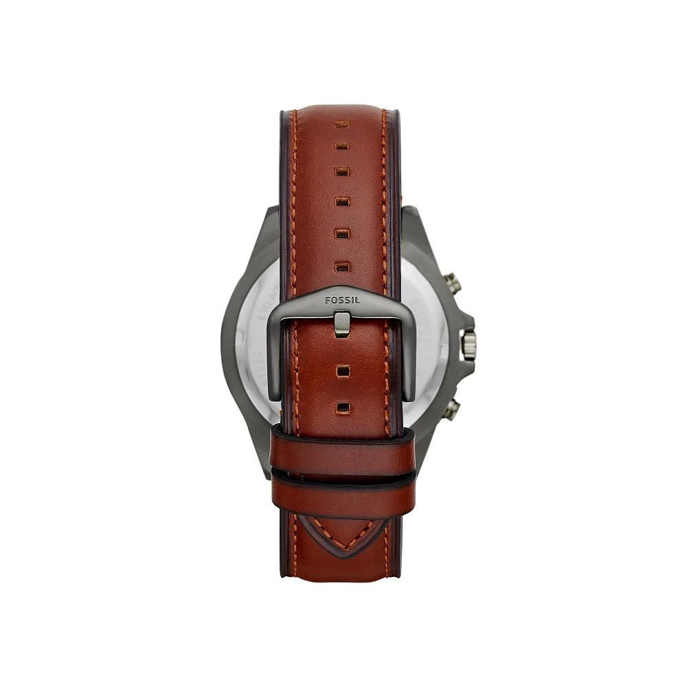 商品Fossil|Men's Garrett Brown Leather Strap Watch 44mm,价格¥785,第2张图片详细描述