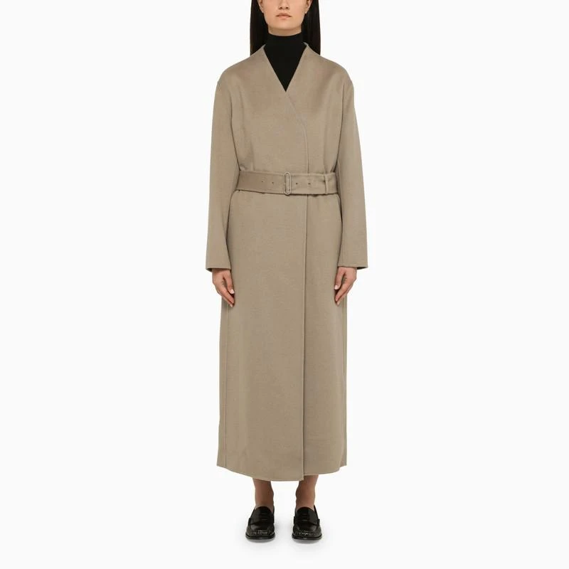 商品Calvin Klein|Grey wool coat with belt,价格¥2033,第1张图片