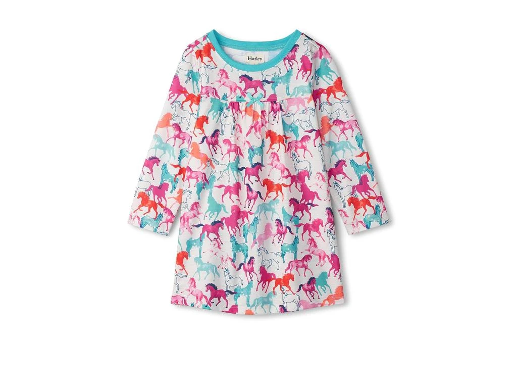 商品Hatley|Photo Horses Long Sleeve Nightdress (Toddler/Little Kid/Big Kid),价格¥226,第1张图片