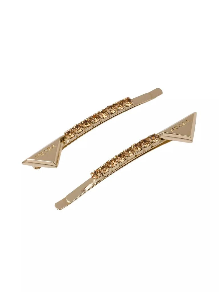 商品Prada|Embellished Brass Hair Clip,价格¥6187,第3张图片详细描述