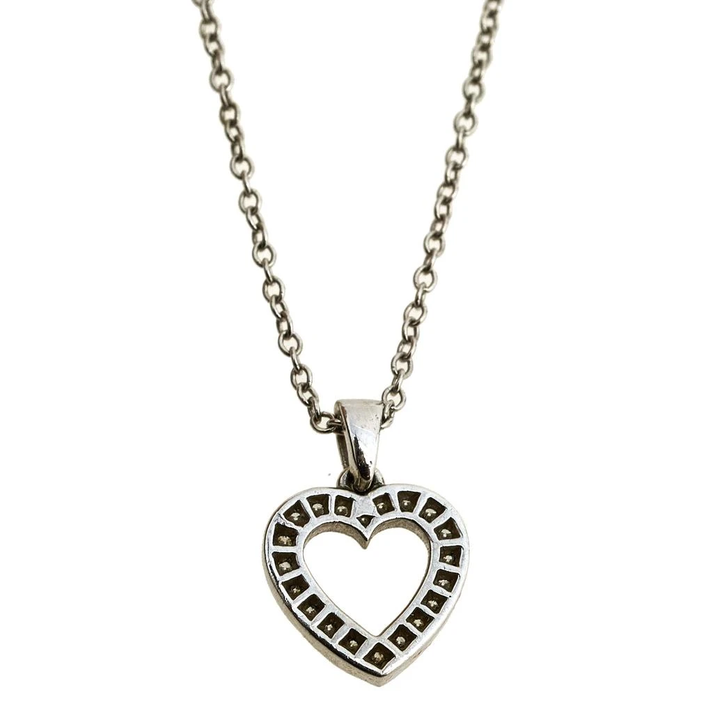 商品[二手商品] Tiffany & Co.|Tiffany & Co. Diamond Heart Platinum Pendant Necklace ,价格¥7230,第3张图片详细描述