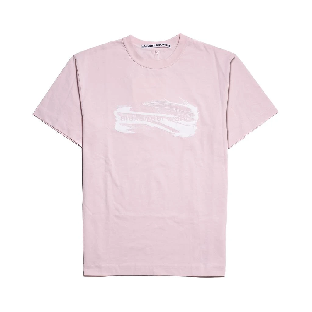 商品Alexander Wang|Alexander Wang Short Sleeve With Soap Suds Print T-Shirt Pink,价格¥1248,第1张图片