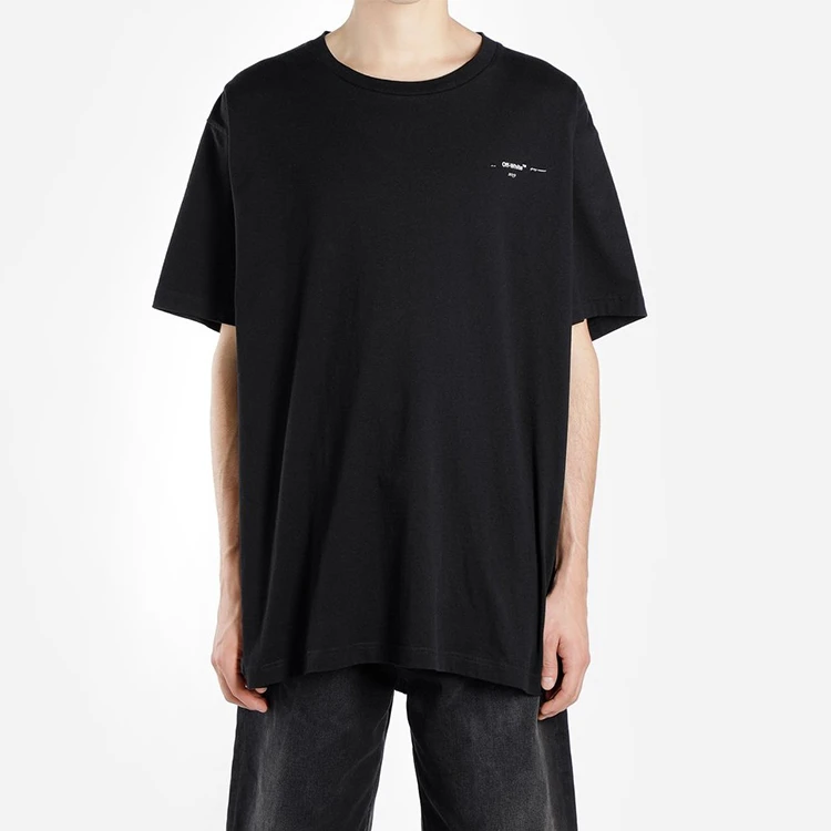 商品[国内直发] Off-White|Oversize油画箭头棉质短袖 落肩袖T恤 男款 黑色,价格¥2381,第4张图片详细描述