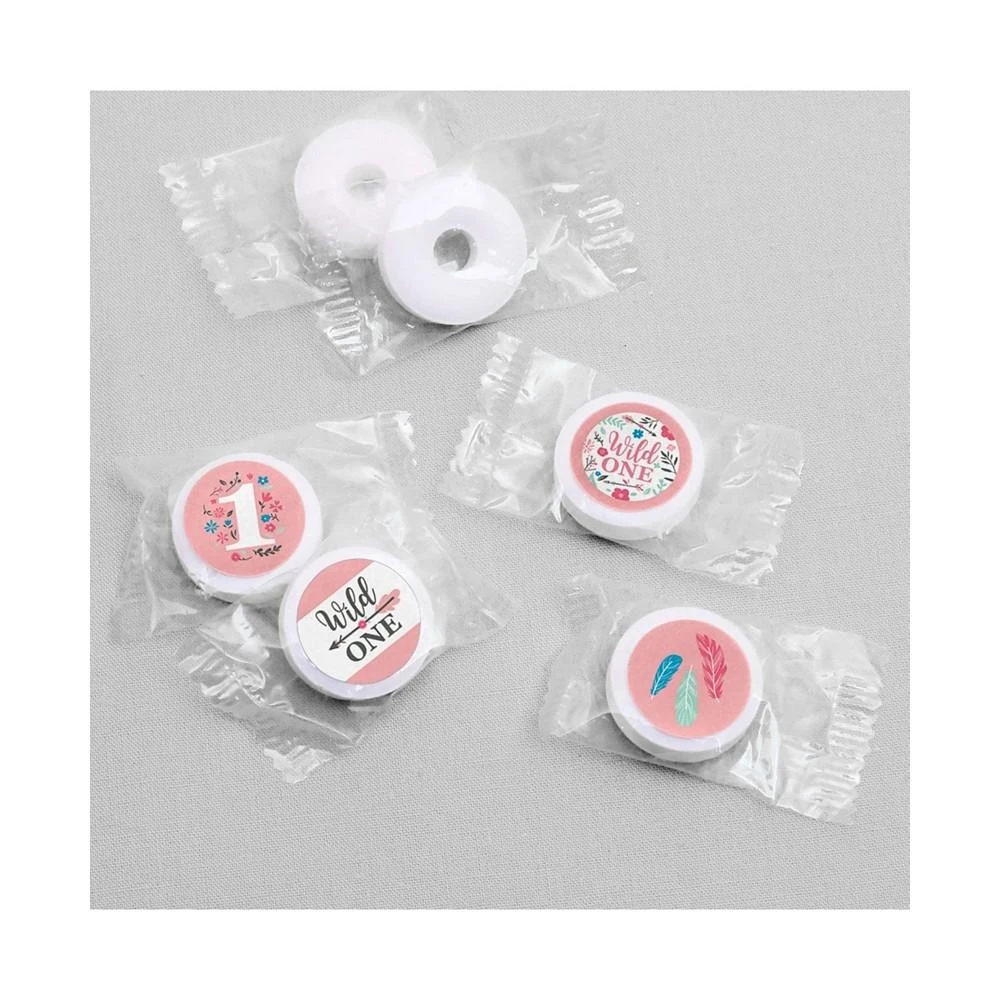 商品Big Dot of Happiness|She's a Wild One - Boho Floral 1st Birthday Party Round Candy Sticker Favors - Labels Fit Hershey's Kisses (1 sheet of 108),价格¥75,第2张图片详细描述