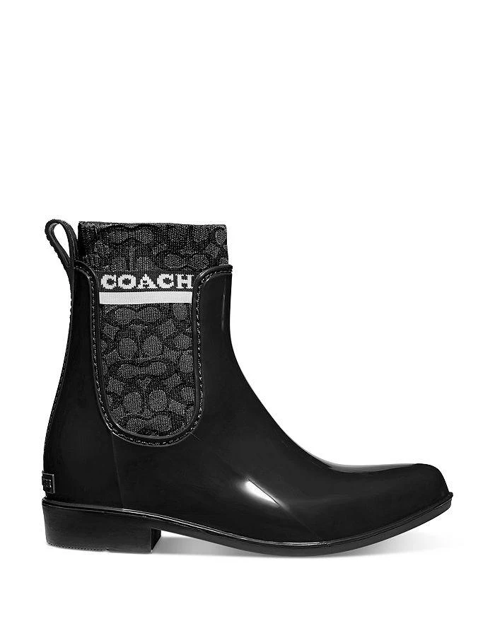 商品Coach|Women's Rivington Logo Knit Lining Rain Boots,价格¥502,第3张图片详细描述