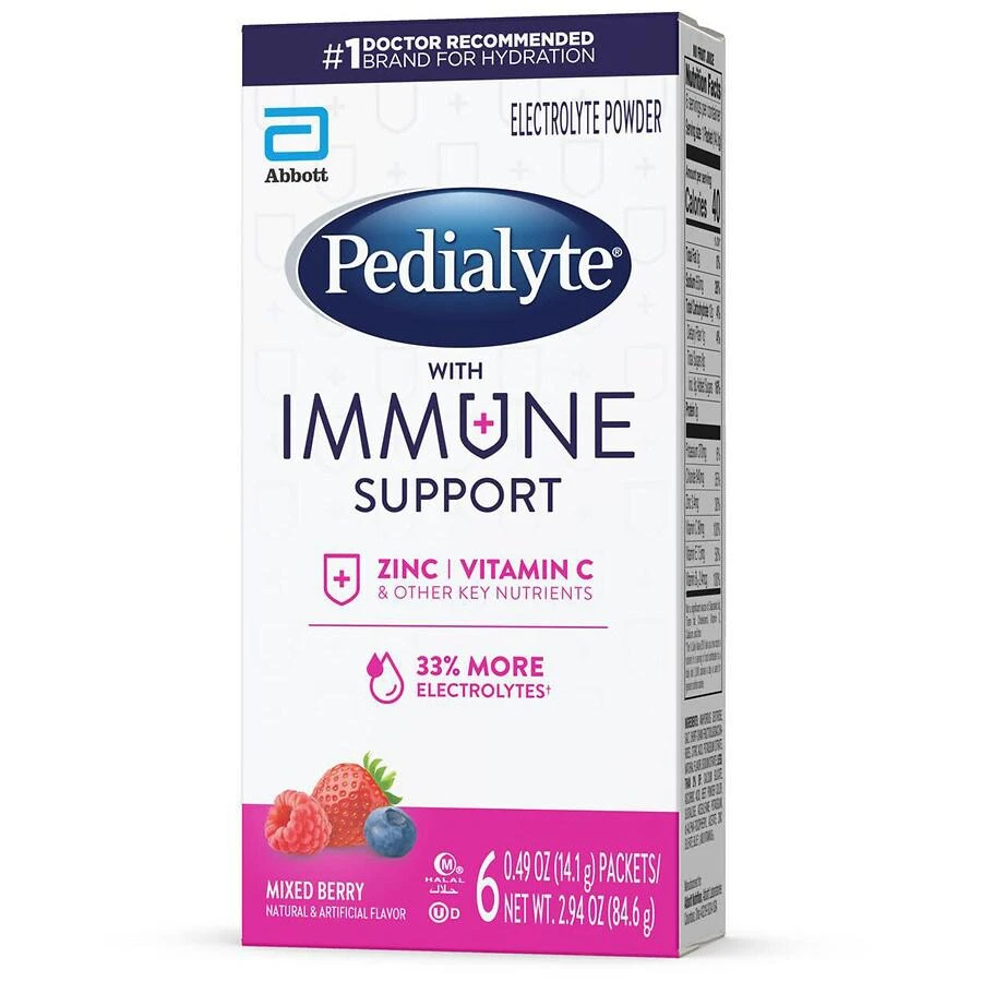 商品Pedialyte|With Immune Support Electrolyte Powder Mixed Berry,价格¥121,第2张图片详细描述