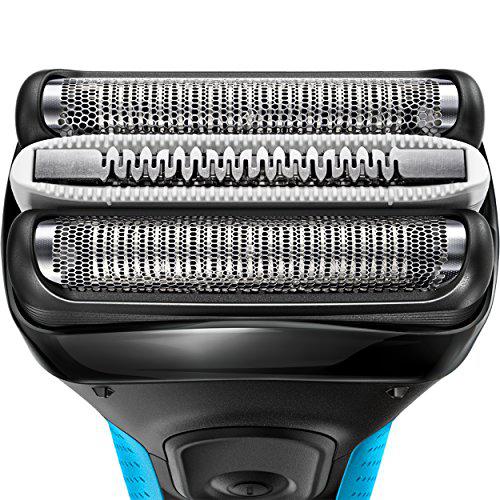 Braun Electric Series 3 Razor with Precision Trimmer, Rechargeable, Wet & Dry Foil Shaver for Men, Blue/Black, 4 Piece商品第4张图片规格展示
