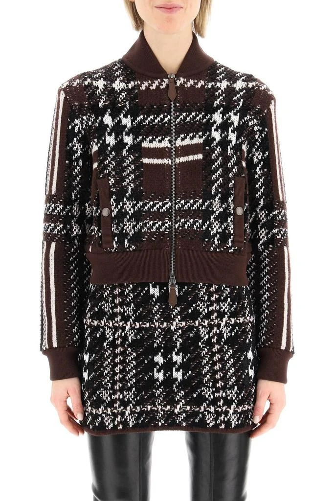 商品Burberry|Burberry Houndstooth Jacquard Zipped Jacket,价格¥7653,第2张图片详细描述