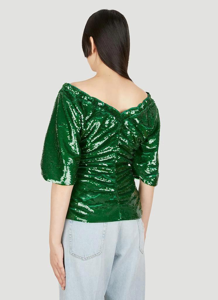 商品Ganni|Ruched Sequin Top,价格¥1133,第4张图片详细描述