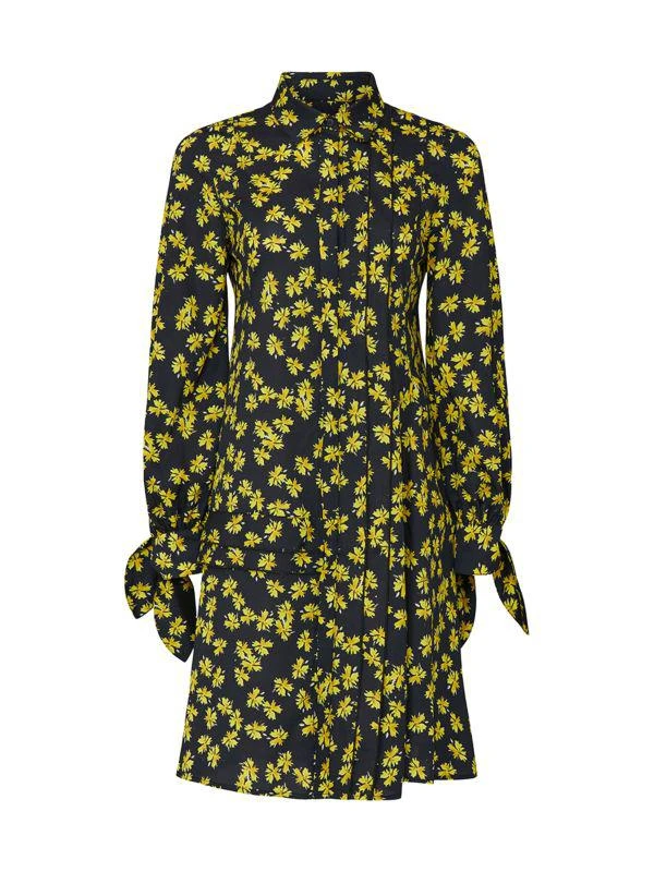 商品Equipment|Floral Pleated Shirtdress,价格¥651,第5张图片详细描述