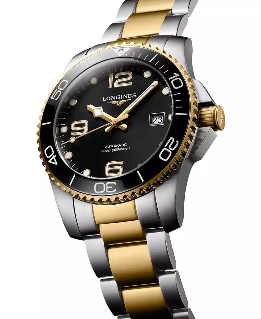 商品Longines|Men's Swiss Automatic HydroConquest Two-Tone Stainless Steel Bracelet Watch 41mm,价格¥15239,第2张图片详细描述