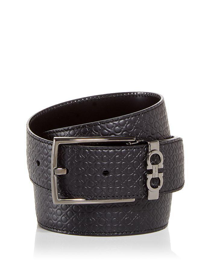 商品Salvatore Ferragamo|Men's Gancini Embossed Reversible Leather Belt,价格¥3622,第5张图片详细描述