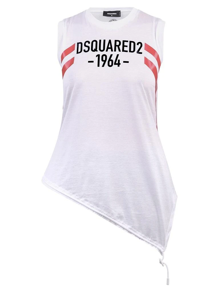 商品DSQUARED2|Dsquared2 Logo Printed Asymmetric Tank Top,价格¥1057,第1张图片