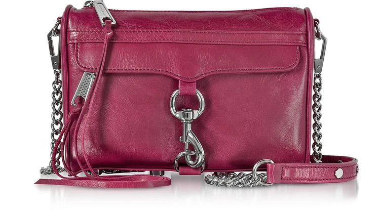 商品Rebecca Minkoff|Rebecca Minkoff 迷你 M.A.C. 甜菜色仿旧皮革斜挎包,价格¥914,第1张图片