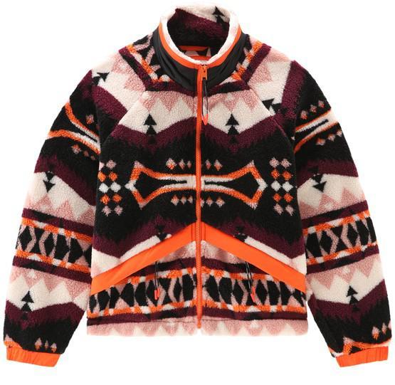 商品Woolrich|提花图案夏尔巴羊毛抓绒外套,价格¥2169,第1张图片