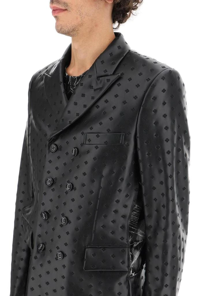 商品Comme des Garcons|EMBROIDERED FAUX LEATHER BLAZER WITH SIDE OPENINGS,价格¥6106,第5张图片详细描述